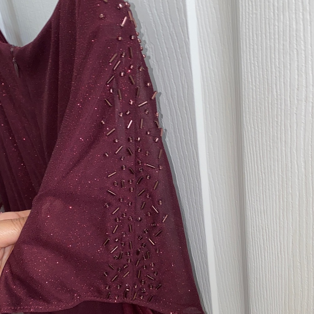 SLNY Burgundy Maxi Dress - Picture 8 of 12